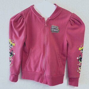 Garaminals The Powerpuff Girls Super Fierce Sweatshirt Zip Up Jacket Size 6 Pink